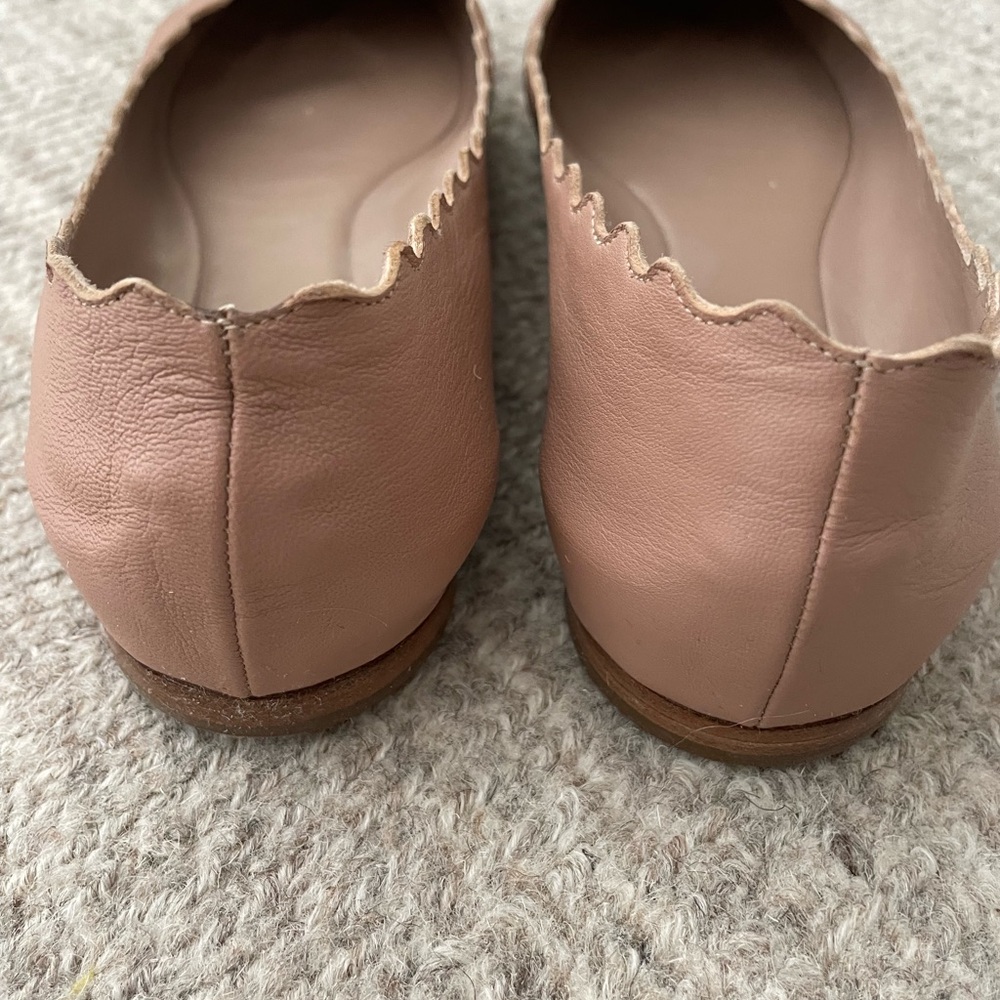Chloé Scalloped Ballet Flats in Nude - Picture 5 of 6